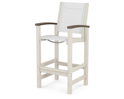 POLYWOOD® Coastal Bar Chair in Sand / Kona / White Sling