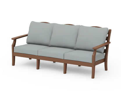 Draper James™ by  POLYWOOD® Savannah Deep Seating Sofa in Teak / Spa