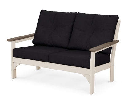 POLYWOOD® Vineyard Deep Seating Loveseat in Sand / Kona / Midnight Linen