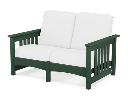 POLYWOOD® Club Mission Loveseat in Green / Natural