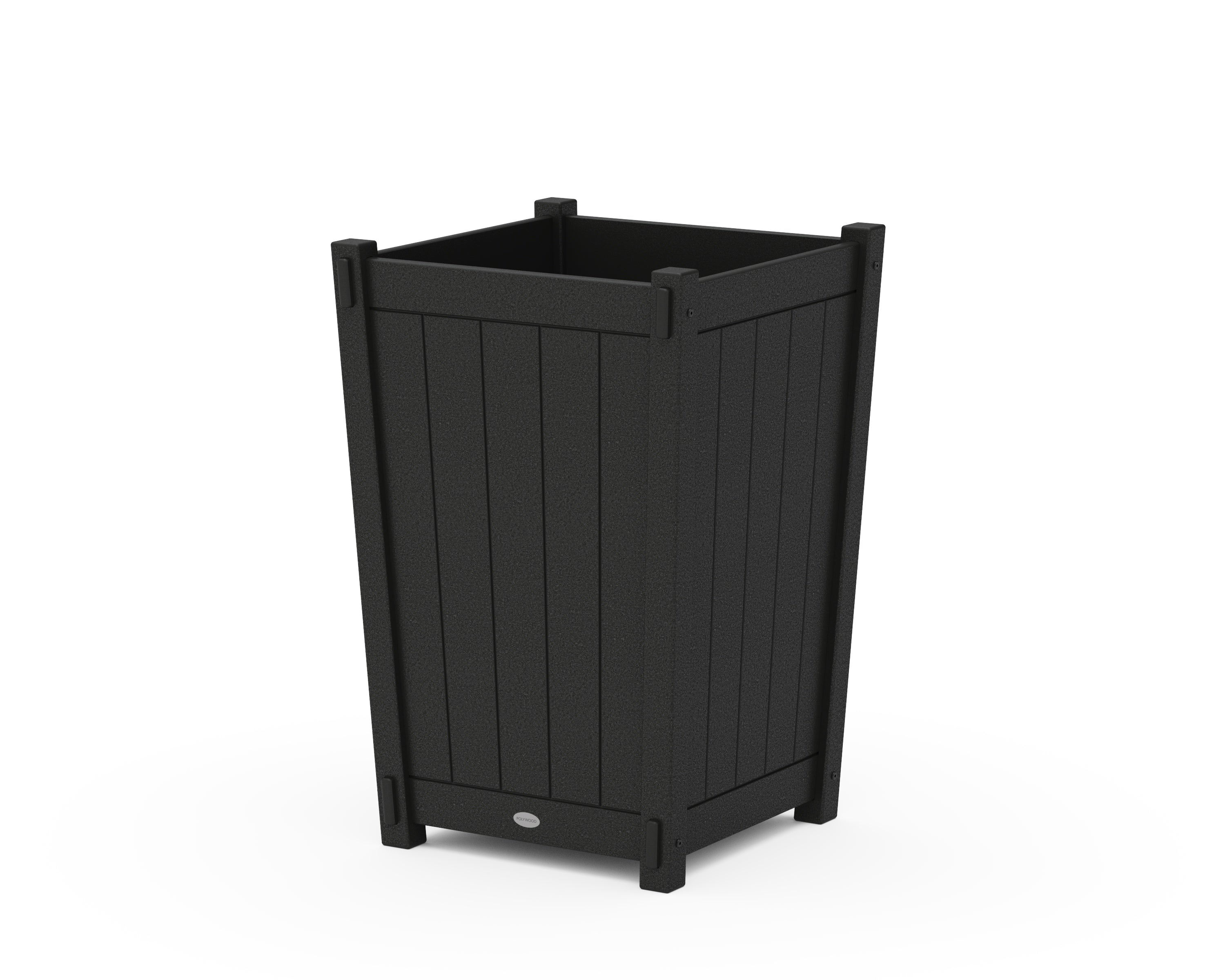 POLYWOOD® Vineyard Large Tapered Square Planter Box in Black