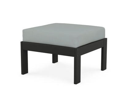 POLYWOOD® Vineyard Modular Ottoman in Black / Spa