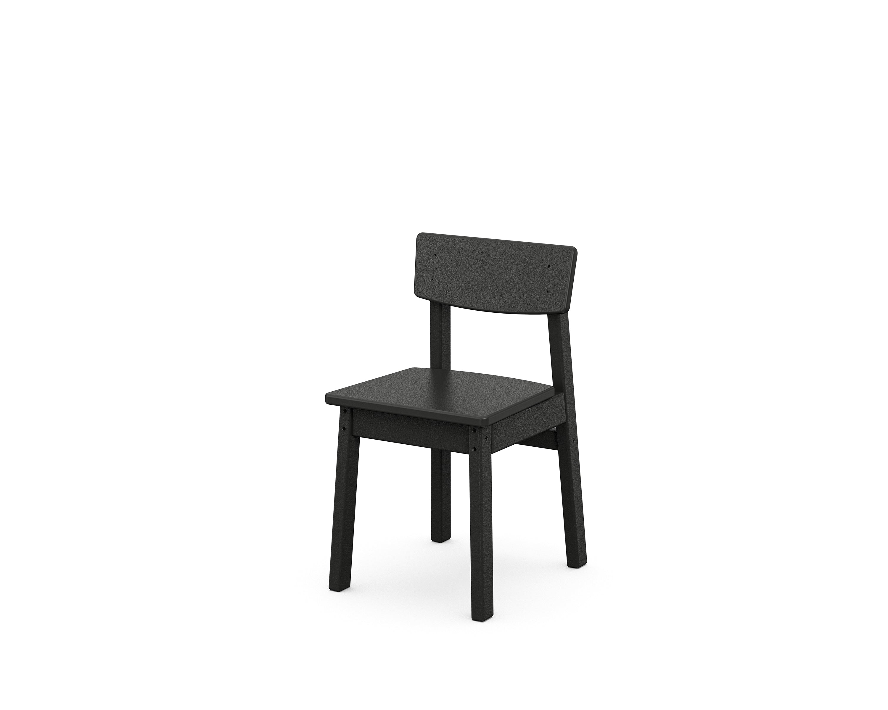 POLYWOOD® Kids Modern Studio Dining Chair in Black
