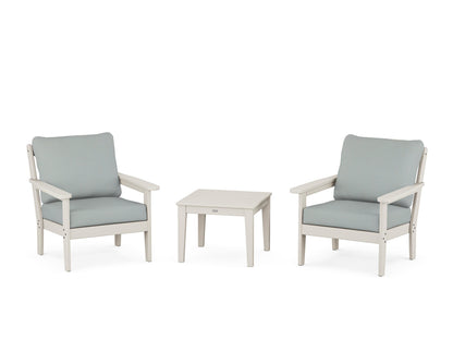 Country Living Cottage 3-Piece Deep Seating Set in Sand / Spa