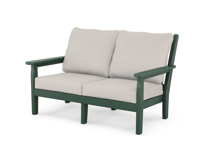 POLYWOOD® Chippendale Deep Seating Loveseat in Green / Cast Ash