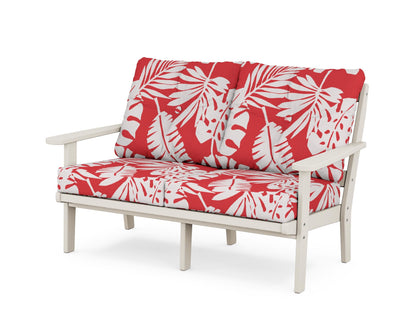 POLYWOOD® Mission Deep Seating Loveseat in Sand / Leaf Crimson