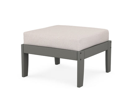 Unbranded Modular Ottoman - Classic in Slate Grey / Dune Burlap