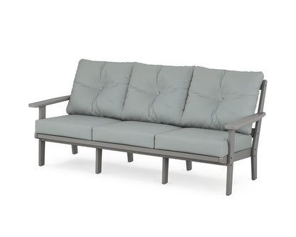 POLYWOOD® Oxford Deep Seating Sofa in Slate Grey / Spa