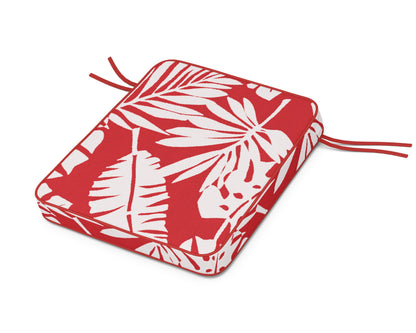 Martha Stewart by POLYWOOD® Chinoiserie Rocker Seat Cushion in Leaf Crimson
