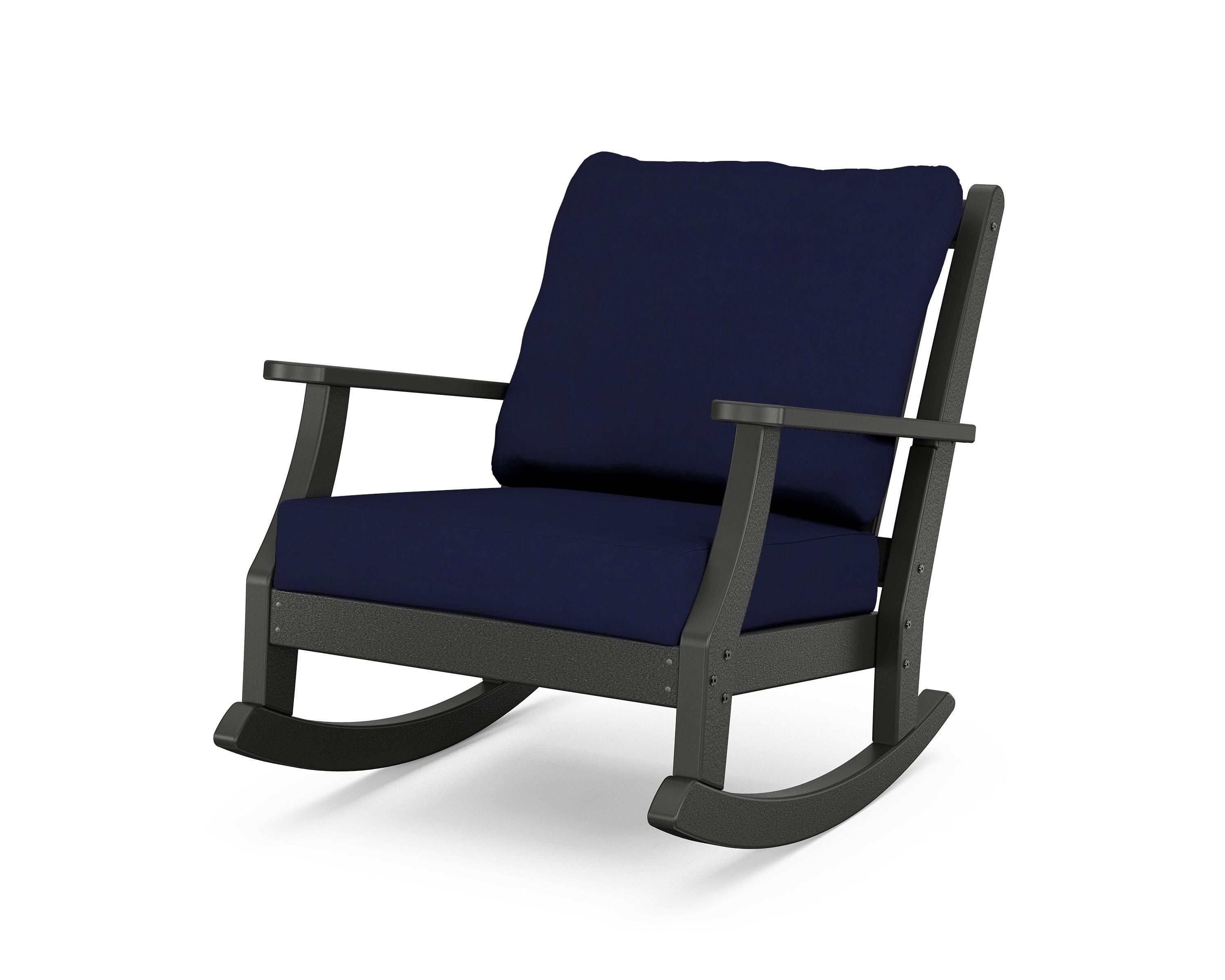 Country Living Wovendale Deep Seating Rocking Chair in Black / Navy