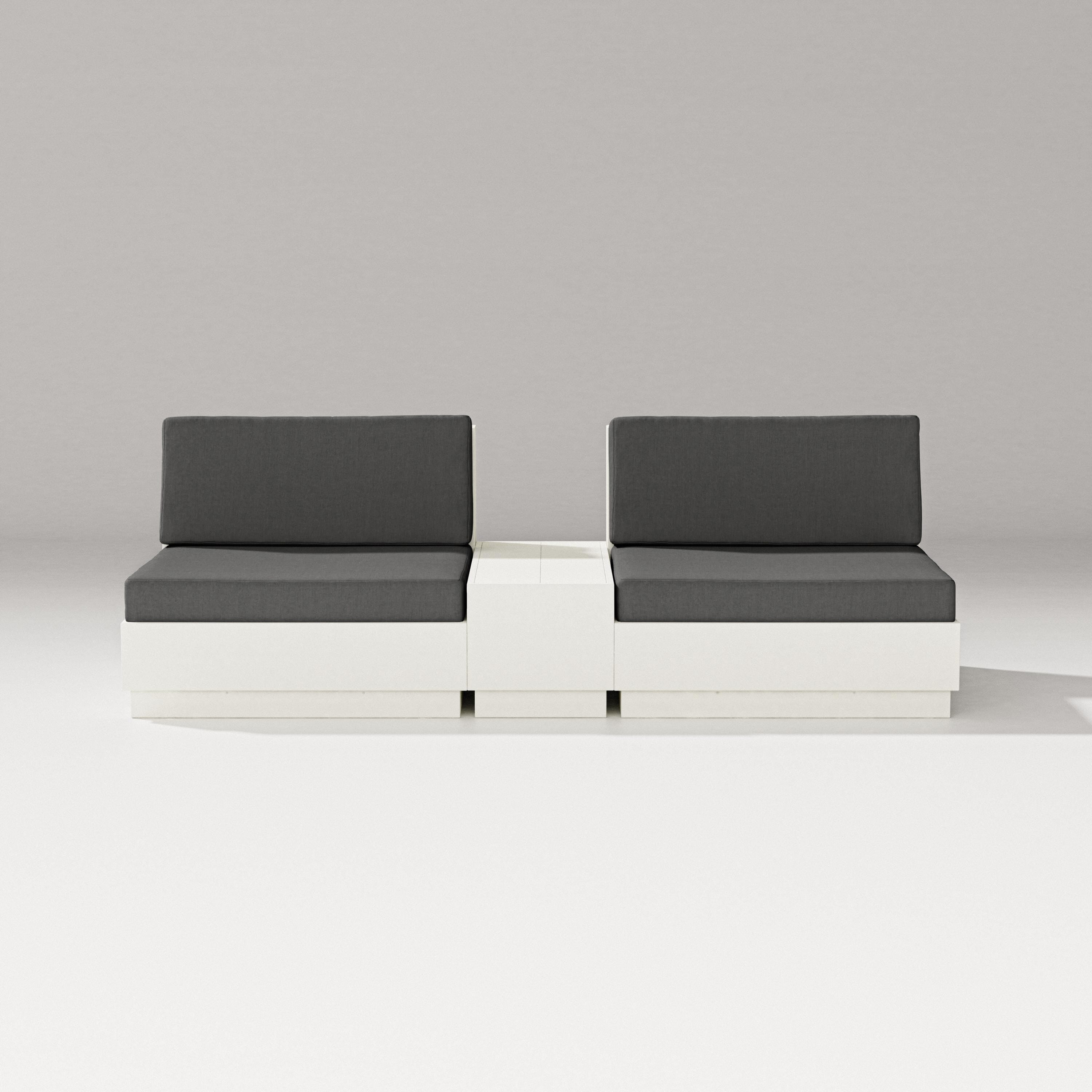 PW Designer Series Elevate Lounge Chair Set in Vintage White / Spectrum Carbon