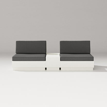 PW Designer Series Elevate Lounge Chair Set in Vintage White / Spectrum Carbon