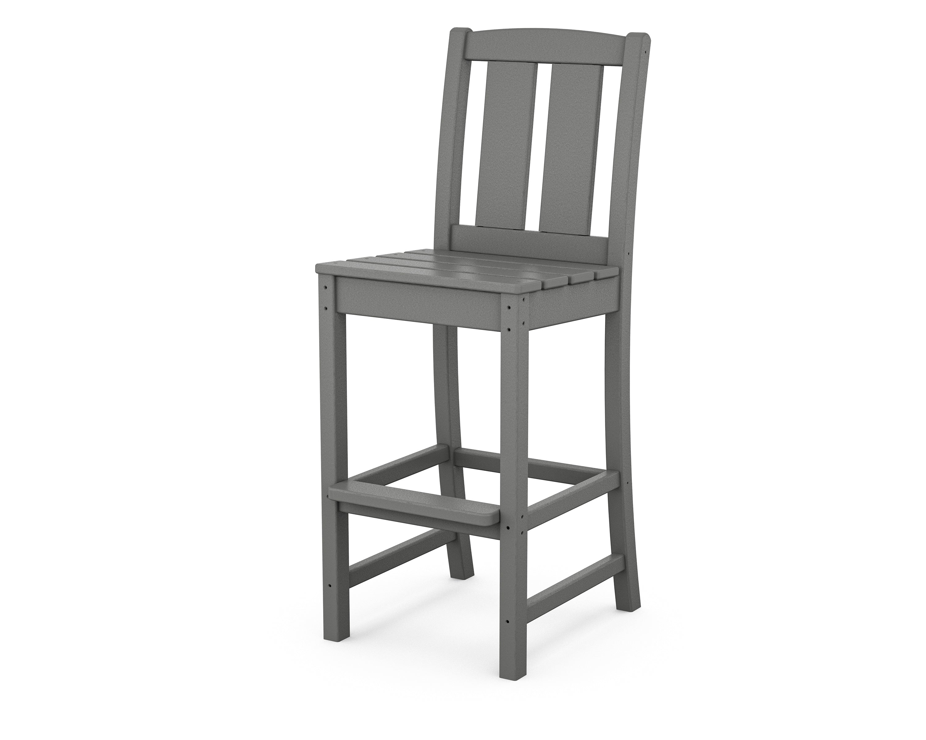 POLYWOOD® Mission Bar Side Chair in Slate Grey