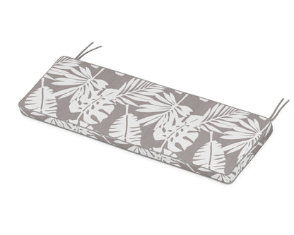 Martha Stewart by POLYWOOD® Chinoiserie Bench Seat Cushion in Leaf Grey Mist