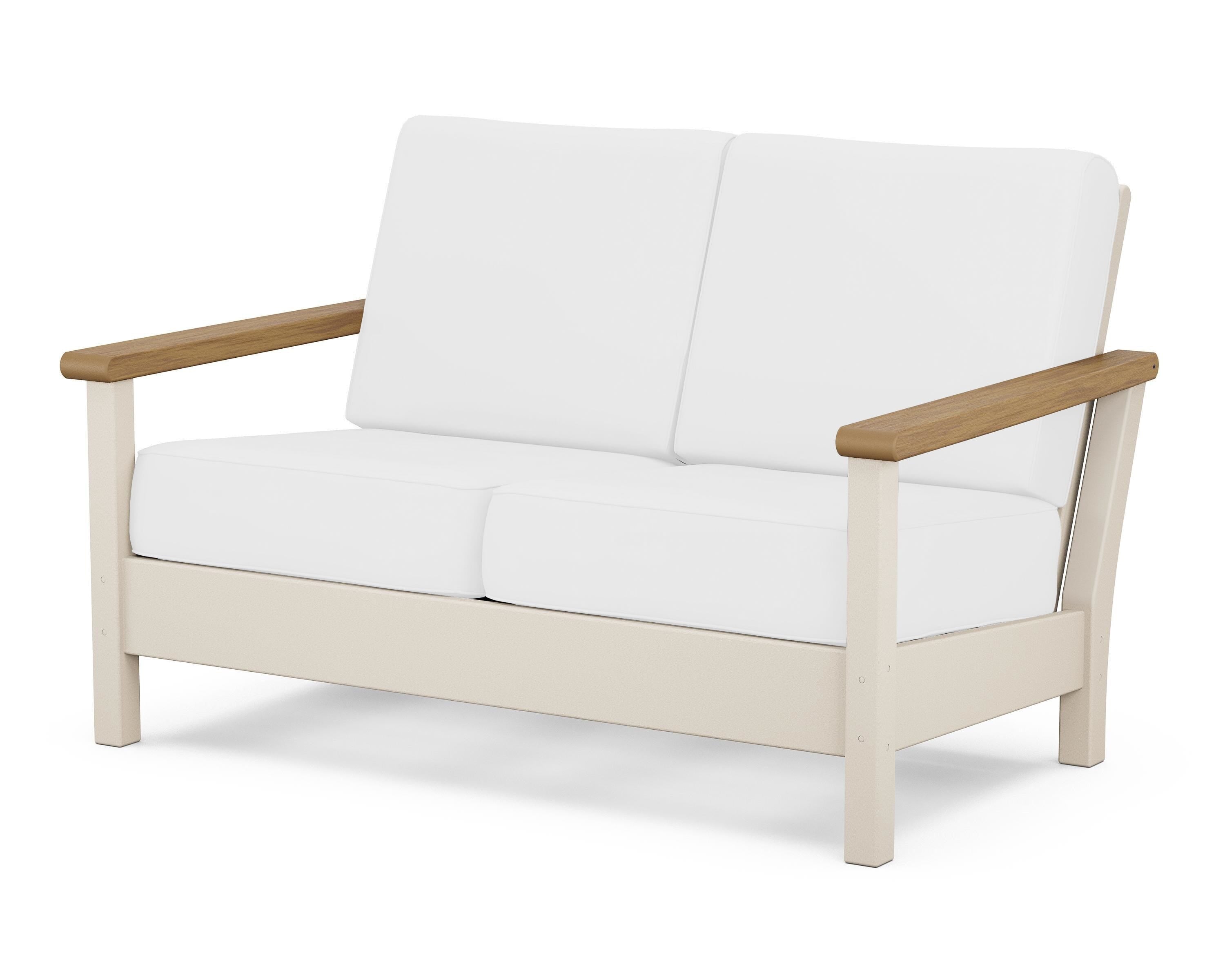POLYWOOD® Harbour Deep Seating Loveseat in Sand / Natural / Natural