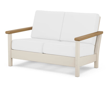 POLYWOOD® Harbour Deep Seating Loveseat in Sand / Natural / Natural