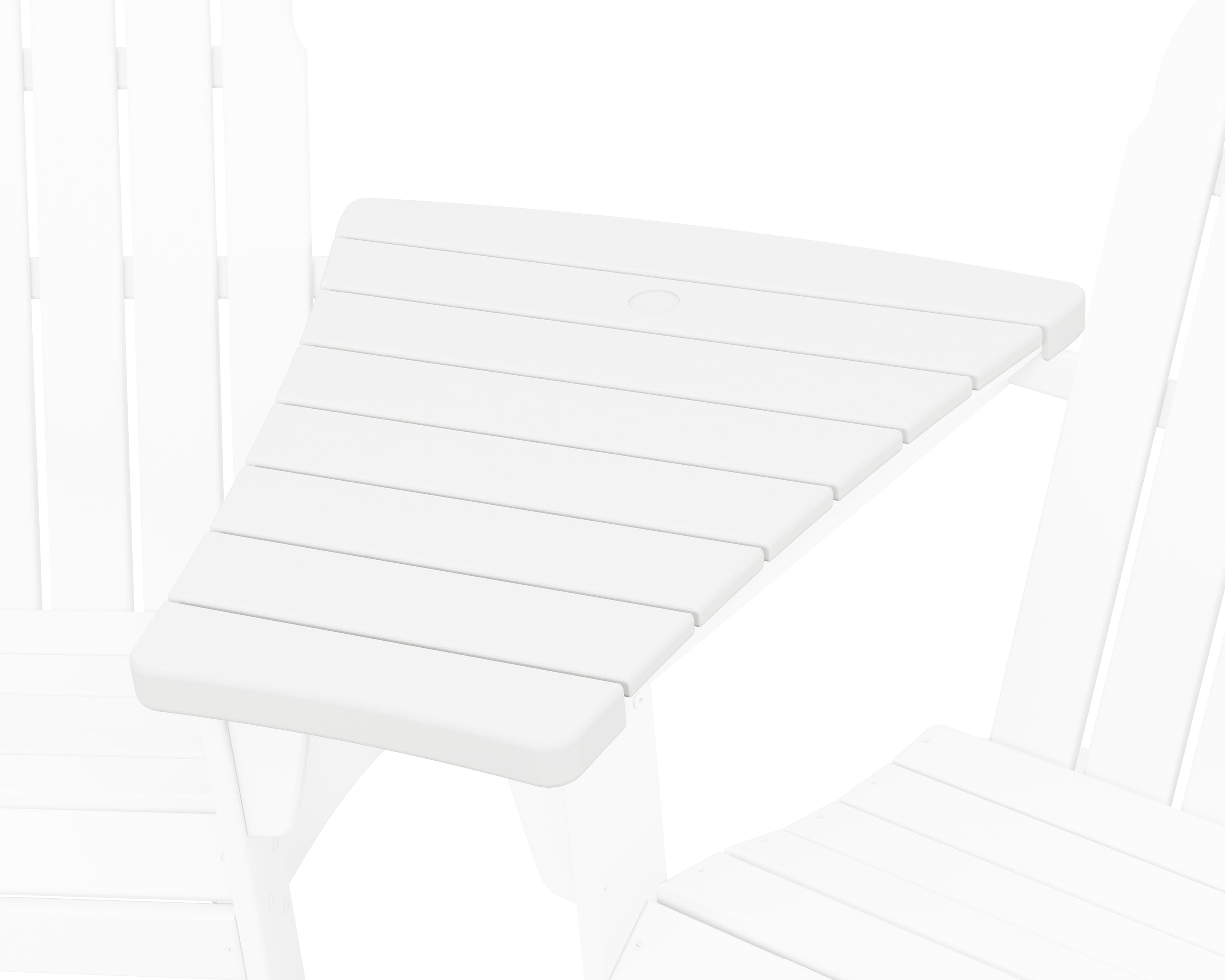 POLYWOOD® 400 Series Angled Adirondack Connecting Table in White