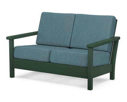POLYWOOD® Harbour Deep Seating Loveseat in Green / Ocean Teal