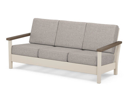 POLYWOOD® Harbour Deep Seating Sofa in Sand / Kona / Weathered Tweed