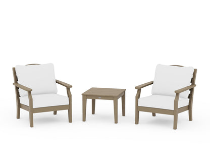 Draper James™ by  POLYWOOD® Savannah 3-Piece Deep Seating Set in Vintage Sahara / Natural