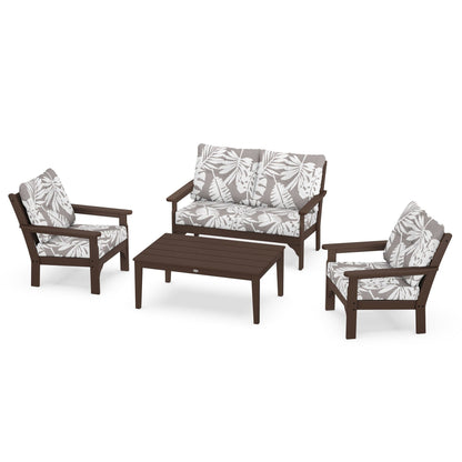 Vineyard 4 Piece Deep Seating Set - Mahogany