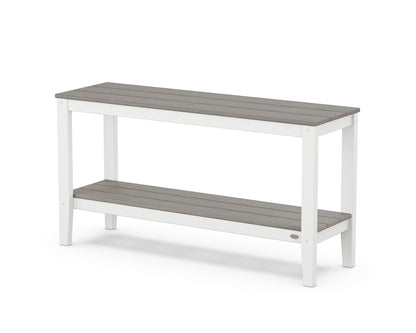 POLYWOOD® Newport 55" Console Table in White / Driftwood