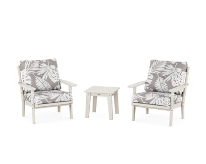 POLYWOOD® Prairie 3-Piece Deep Seating Set in Sand / Leaf Grey Mist