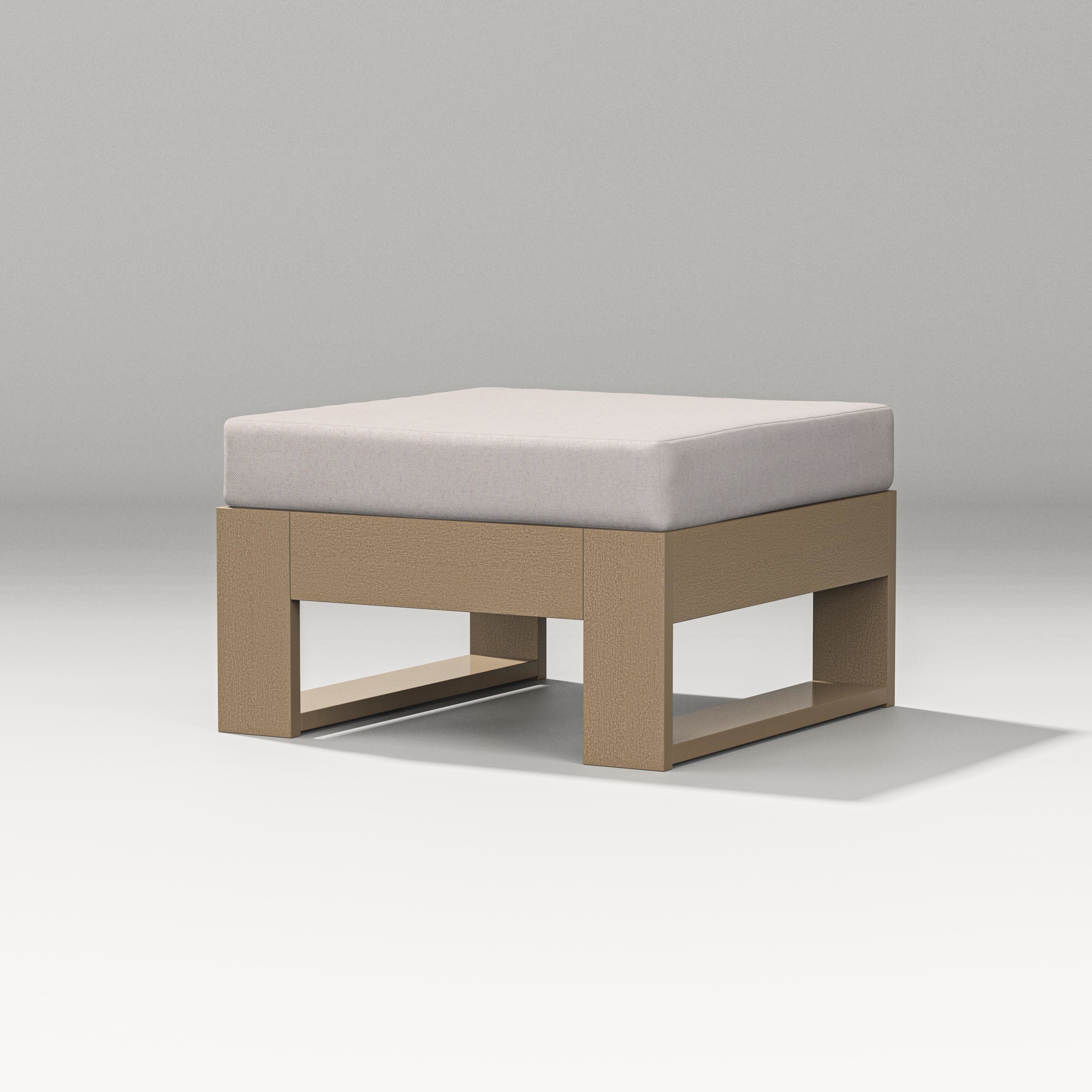 PW Designer Series Latitude Lounge Ottoman in Vintage Sahara / Dune Burlap