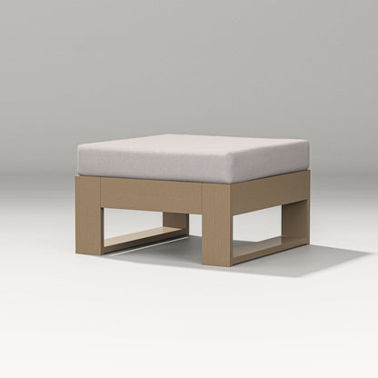 PW Designer Series Latitude Lounge Ottoman in Vintage Sahara / Dune Burlap