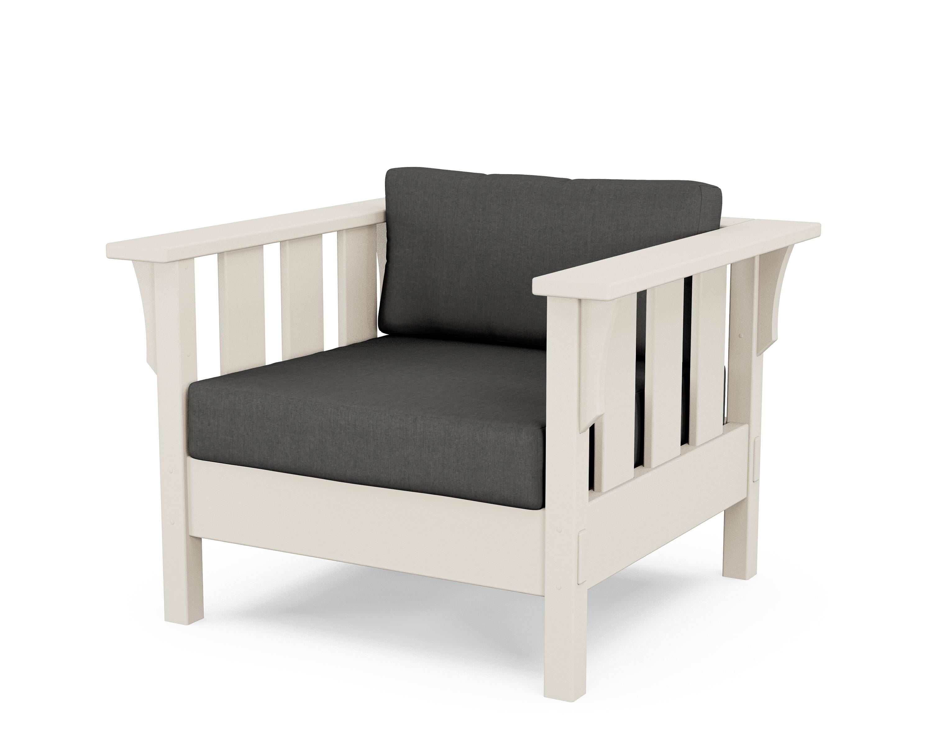 Martha Stewart by POLYWOOD® Acadia Deep Seating Chair in Sand / Spectrum Carbon