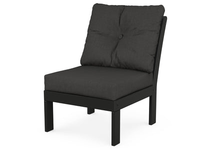 POLYWOOD® Vineyard Modular Armless Chair in Black / Spectrum Carbon