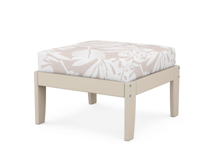 Unbranded Modular Ottoman - Classic in Sand / Leaf Dune Burlap