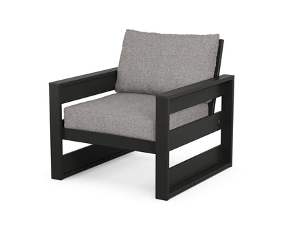 POLYWOOD® Westport Club Chair in Black / Grey Mist