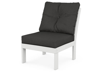 POLYWOOD® Vineyard Modular Armless Chair in White / Spectrum Carbon
