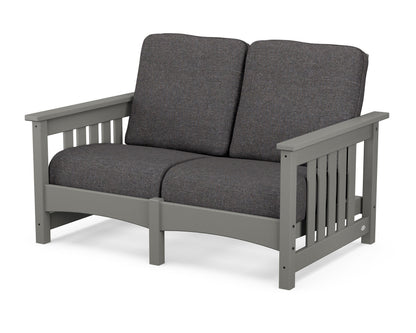 POLYWOOD® Club Mission Loveseat in Slate Grey / Ash Charcoal