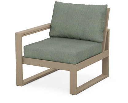 POLYWOOD® EDGE Modular Left Arm Chair in Vintage Sahara / Cast Sage