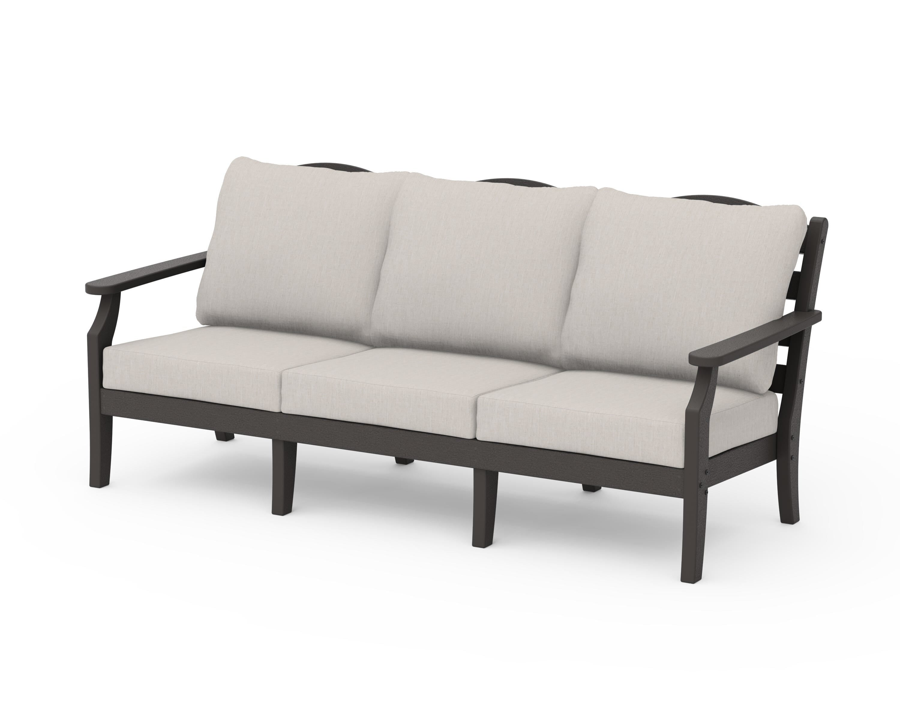 Draper James™ by  POLYWOOD® Savannah Deep Seating Sofa in Vintage Coffee / Cast Ash