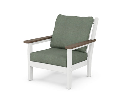 POLYWOOD® Chippendale Deep Seating Chair in White / Kona / Cast Sage