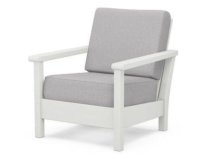 POLYWOOD® Harbour Deep Seating Chair in Vintage White / Granite