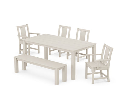 POLYWOOD® Prairie 6-Piece Parsons Dining Set with Bench in Sand