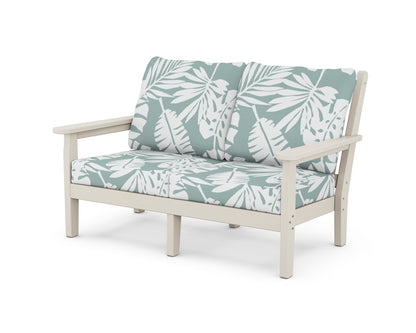 POLYWOOD® Chippendale Deep Seating Loveseat in Sand / Leaf Glacier Spa