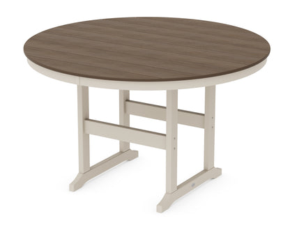 POLYWOOD® 60" Round Farmhouse Counter Table in Sand / Kona