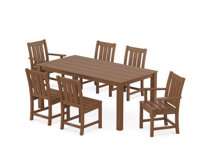 POLYWOOD® Oxford 7-Piece Parsons Dining Set in Teak