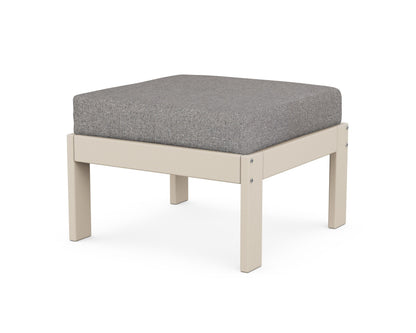POLYWOOD® Vineyard Modular Ottoman in Sand / Grey Mist