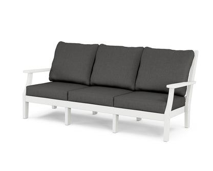 Country Living Wovendale Deep Seating Sofa in White / Spectrum Carbon