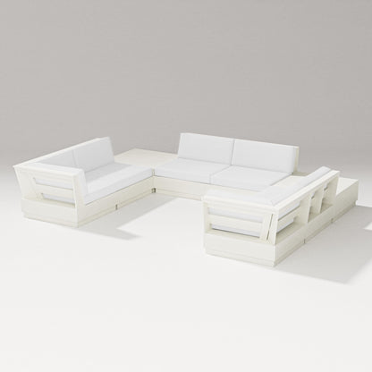 PW Designer Series Elevate 8-Piece U-Shaped Sectional in Vintage White / Natural