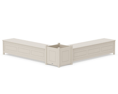 Country Living 72" Country Living L- Shaped Planter Storage Bench Set- Large in Sand