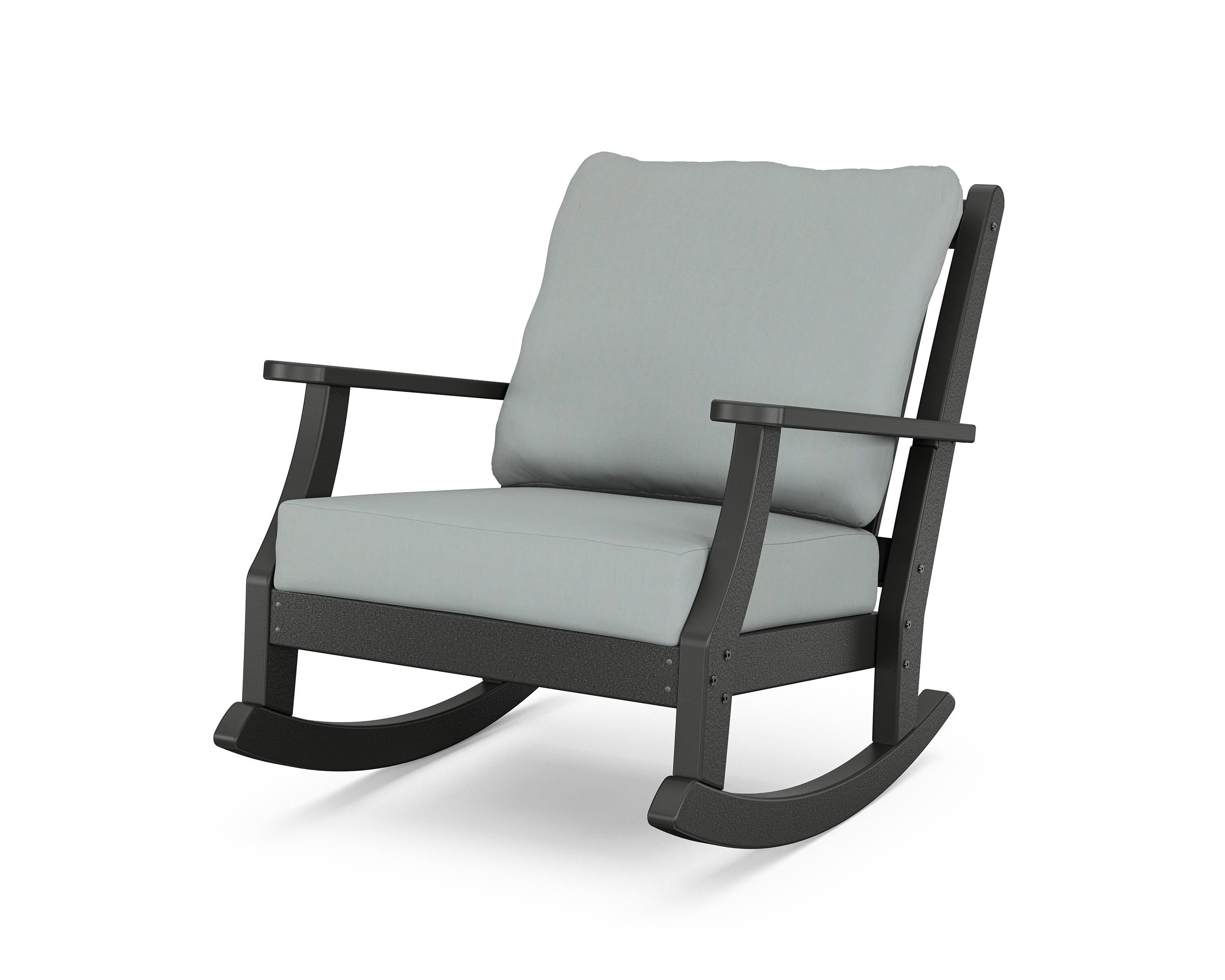 Country Living Wovendale Deep Seating Rocking Chair in Black / Spa