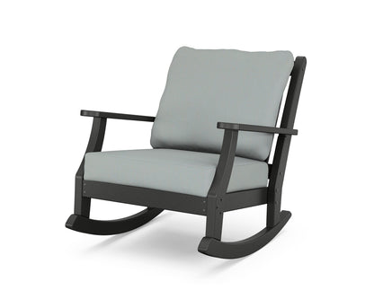 Country Living Wovendale Deep Seating Rocking Chair in Black / Spa