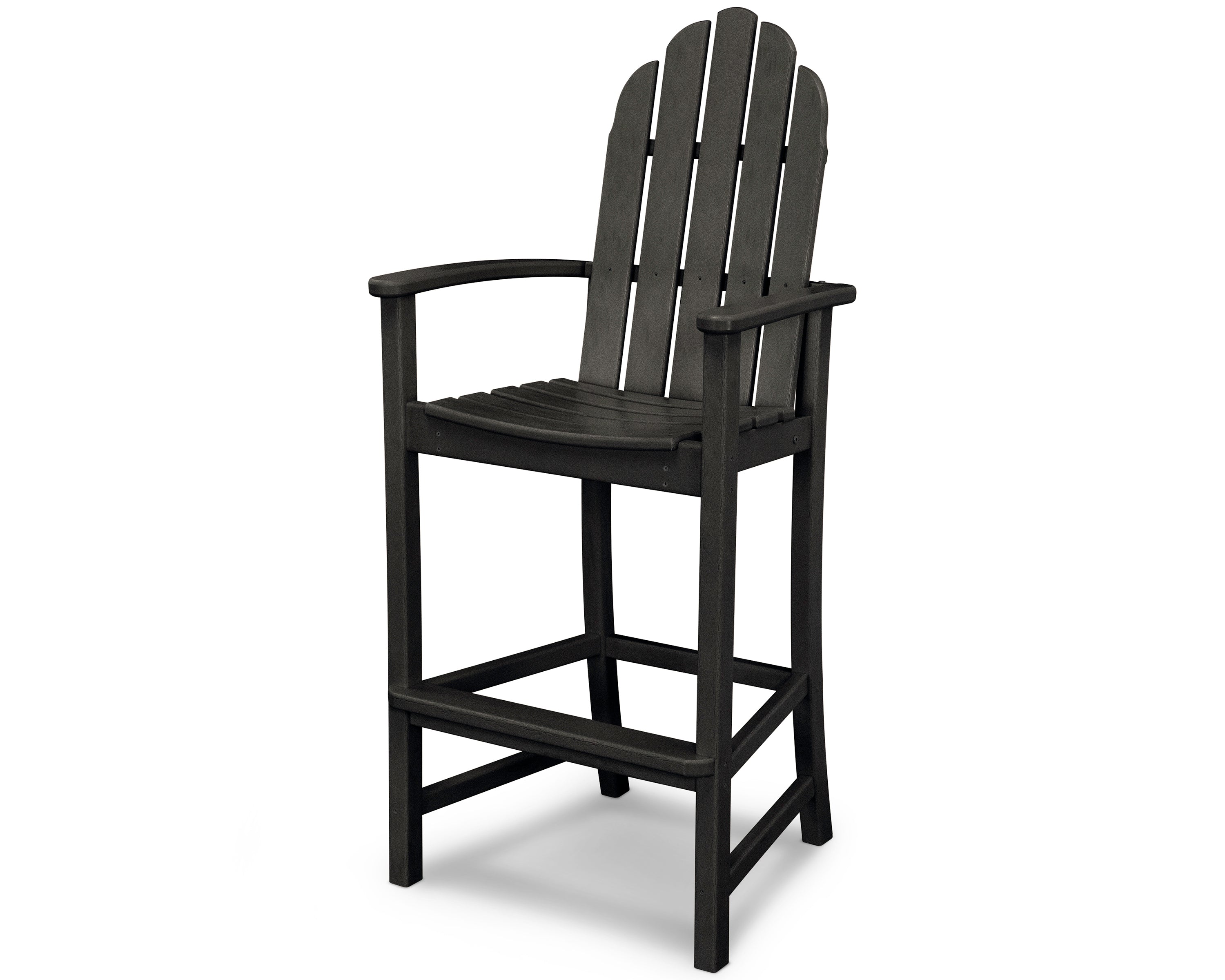 POLYWOOD® Classic Adirondack Bar Chair in Black